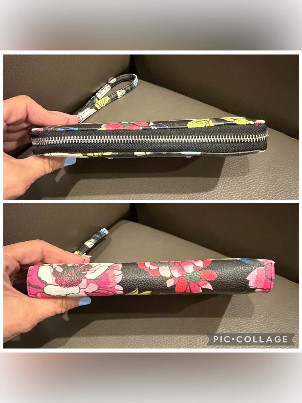 Betsey Johnson Black Floral Wristlet Clutch - Picture 5 of 6